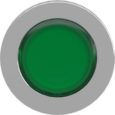Schneider Electric Head for illuminated push button, Harmony XB4, metal, green flush, 30mm, spring return, universal LE ZB4FW333 | Elektrika.lv