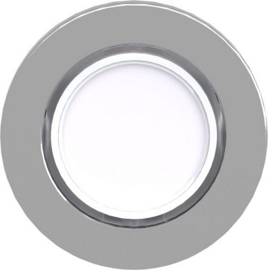 Schneider Electric Head for illuminated push button, Harmony XB4, black metal, white flush, 30mm, spring return, univer ZB4FW313 | Elektrika.lv