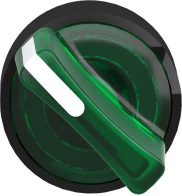 Schneider Electric Head for illuminated selector switch, Harmony XB4, universal LED,  black metal, green handle, 22mm, ZB4BK12337 | Elektrika.lv