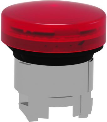Schneider Electric Head for pilot light, Harmony XB4, metal, red, 22mm, universal LED, grooved lens ZB4BV043S | Elektrika.lv
