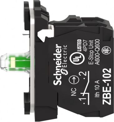 Schneider Electric Complete body contact assembly and light block, Harmony XB5, XB4, with body fixing collar, universal ZB5AW0B12 | Elektrika.lv