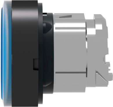 Schneider Electric Head for illuminated push button, Harmony XB4, blue flush, 22mm, universal LED, spring return, plain ZB4BW3637 | Elektrika.lv