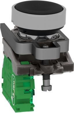 Schneider Electric Wireless and batteryless transmitter, Harmony XB5R, push button, metal, black, 22mm, spring return ZB4RTA2 | Elektrika.lv