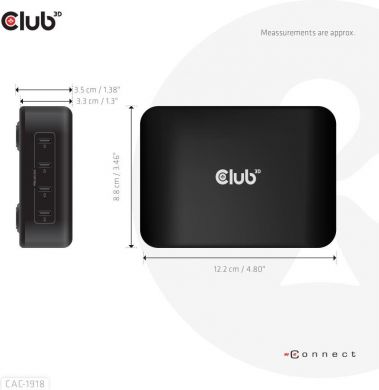  MOBILE CHARGER 4PORT/GAN 240W CAC-1918 CLUB3D CAC-1918 | Elektrika.lv