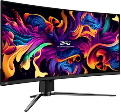 MSI Monitor MSI 34" Gaming/Curved/21 : 9 Panel QD-OLED 3440x1440 240 Matte 0.03 ms Swivel Height adjustable Tilt Colour Black MPG341CQPXQD-OLED MPG 341CQPX QD-OLED | Elektrika.lv