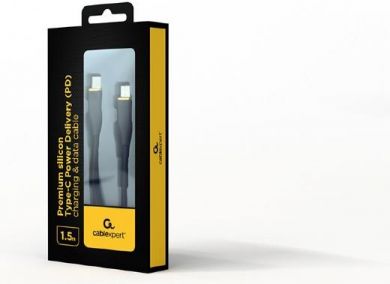 Gembird CABLE USB-C 1.5M PREMIUM BLACK/CC-USB2S-CMCM-1.5M-BK GEMBIRD CC-USB2S-CMCM-1.5M-B | Elektrika.lv