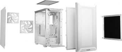  Case BE QUIET PURE BASE 501 MidiTower Not included ATX MicroATX MiniITX Colour White BG075 BG075 | Elektrika.lv
