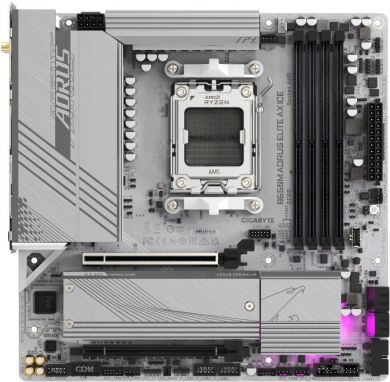 Gigabyte Mainboard GIGABYTE AMD B650 SAM5 Micro-ATX Memory DDR5 Memory slots 4 B650MAELITEAXICE1.1 B650M A ELITE AX ICE | Elektrika.lv
