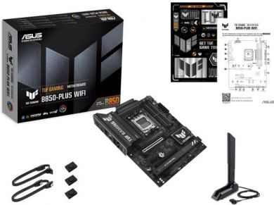 Asus Mainboard ASUS AMD B850 SAM5 ATX Memory DDR5 Memory slots 4 2xPCI-Express 4.0 1x 1xPCI-Express 4.0 16x 1xPCI-Express 5.0 16x 3xM.2 1xHDMI 1xDisplayPort 2xUSB 2.0 4xUSB 3.1 3xUSB 3.2 1xUSB-C 1xRJ45 5xAudio port TUFGAMINGB850-PLUSWIFI TUF GAMING B850-PLUS | Elektrika.lv