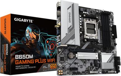 Gigabyte Mainboard GIGABYTE AMD B650 SAM5 Micro-ATX Memory DDR5 Memory slots 4 B650MGAMINGPLUSWF1.3 B650M GAMING PLUS WF | Elektrika.lv
