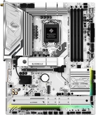 Asrock Mainboard ASROCK Intel B860 Express LGA1851 ATX Memory DDR5 Memory slots 4 1xPCI-Express 4.0 16x 1xPCI-Express 5.0 16x 1xM.2 1xHDMI 1xDisplayPort 1xAudio-Out 1xMicrophone 3xUSB 2.0 6xUSB 3.2 1xUSB-C w/Thunderbolt 1xOptical S/PDIF 1xRJ45 B860STEELLEGE B860 STEEL LEGEND WI | Elektrika.lv