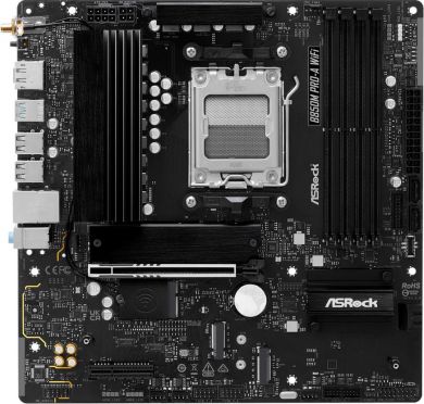 Asrock Mainboard ASROCK 1xPCI-Express 4.0 4x	 1xPCI-Express 5.0 16x 1xM.2 1xHDMI 1xDisplayPort 1xAudio-In 1xAudio-Out 1xMicrophone 4xUSB 2.0 3xUSB 3.2 1xUSB-C 1xRJ45 B850MPRO-AWIFI B850M PRO-A WIFI | Elektrika.lv
