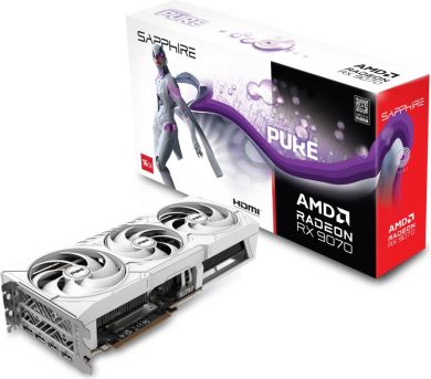 Sapphire Graphics Card SAPPHIRE AMD Radeon RX 9070 16 GB GDDR6 256 bit PCIE 5.0 16x Triple slot Fansink 2xHDMI 2xDisplayPort 11349-02-20G 11349-02-20G | Elektrika.lv
