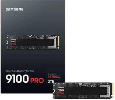 Samsung SSD SAMSUNG 9100 PRO 2TB M.2 PCIe Gen5 NVMe TLC Write speed 13400 MBytes/sec Read speed 14700 MBytes/sec 2.38mm TBW 1200 TB MZ-VAP2T0BW MZ-VAP2T0BW | Elektrika.lv
