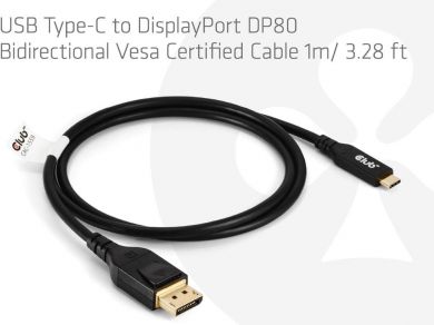  CABLE USB-C TO DP 1M/M/M CAC-1559 CLUB3D CAC-1559 | Elektrika.lv
