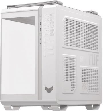 Asus Case ASUS TUF Gaming GT502 Horizon MidiTower Case product features Transparent panel Not included ATX MicroATX MiniITX Colour White TUFGAMGT502HORIZONWHT TUF GAMING GT502 HOR | Elektrika.lv