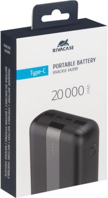 Rivacase POWER BANK USB 20000MAH/VA2081 BLACK RIVACASE VA2081 BLACK | Elektrika.lv
