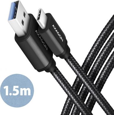 AXAGON CABLE USB-C TO USB3.2 1.5M/BLACK BUCM3-AM15AB AXAGON BUCM3-AM15AB | Elektrika.lv