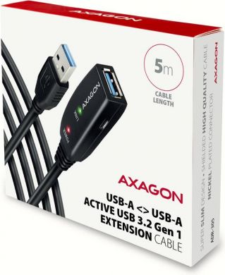 AXAGON CABLE USB3.2 A-M/A-F ACTIVE/5M ADR-305 AXAGON ADR-305 | Elektrika.lv