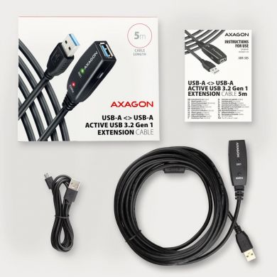 AXAGON CABLE USB3.2 A-M/A-F ACTIVE/5M ADR-305 AXAGON ADR-305 | Elektrika.lv
