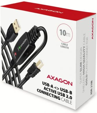 AXAGON CABLE USB2.0 A-M/B-M ACTIVE/10M ADR-210B AXAGON ADR-210B | Elektrika.lv