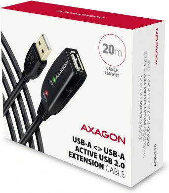 AXAGON CABLE USB2.0 A-M/A-F ACTIVE/20M ADR-220 AXAGON ADR-220 | Elektrika.lv