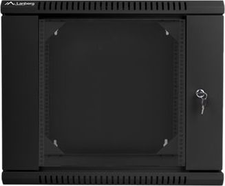 Lanberg Lanberg | Rack cabinet 19" double-section wall-mount 9U/600x600 (flat pack) | WF02-6609-10B | Black WF02-6609-10B