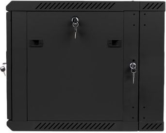 Lanberg Lanberg | Rack cabinet 19" double-section wall-mount 9U/600x600 (flat pack) | WF02-6609-10B | Black WF02-6609-10B