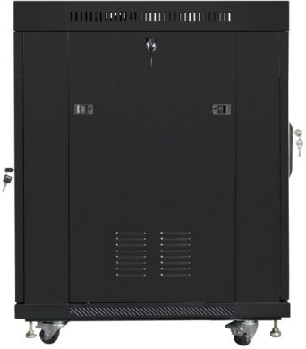 Lanberg Lanberg | Rack cabinet 19" free-standing 15U/600x800 (flat pack) with glass door, LCD | FF01-6815-12BL | Black FF01-6815-12BL