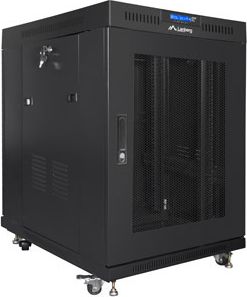 Lanberg Lanberg | Rack cabinet 19" free-standing 15U/800x1000 (flat pack) with mesh door, LCD | FF01-8015-23BL | Black FF01-8015-23BL