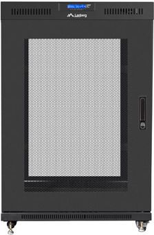Lanberg Lanberg | Rack cabinet 19" free-standing 22U/800x1000 (flat pack) with mesh door | FF01-8022-23BL | Black FF01-8022-23BL
