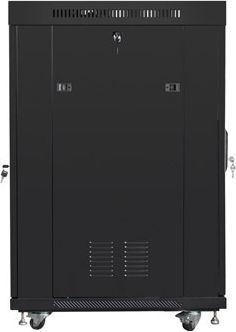 Lanberg Lanberg | Rack cabinet 19" free-standing 22U/800x800 (flat pack) with glass door, LCD | FF01-8822-12BL | Black FF01-8822-12BL