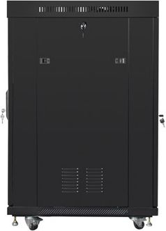 Lanberg Lanberg | Rack cabinet 19" free-standing 22U/800x800 (flat pack) with glass door, LCD | FF01-8822-23BL | Black FF01-8822-23BL