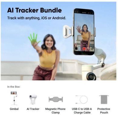 Insta360 GIMBAL FLOW 2 PRO AI TRACKER/CINSABQB/TRUCKERWHITE INSTA360 CINSABQB/TRUCKERWHIT | Elektrika.lv