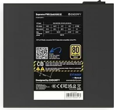  Power Supply ENDORFY EY7A007 650 Watts Efficiency 80 PLUS GOLD MTBF 100000 hours EY7A007 EY7A007 | Elektrika.lv