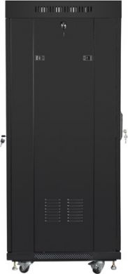 Lanberg Lanberg | Rack cabinet 19" free-standing 27U/600x600 (flat pack) with mesh door, LCD | FF01-6627-23BL | Black FF01-6627-23BL