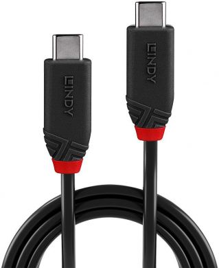 Lindy CABLE USB4 240W TYPE C 0.5M/BLACK LINE 37000 LINDY 37000 | Elektrika.lv