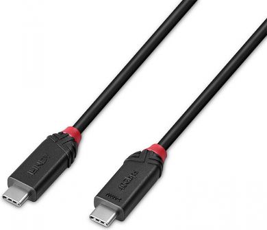 Lindy CABLE USB4 240W TYPE C 0.5M/BLACK LINE 37000 LINDY 37000 | Elektrika.lv
