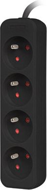 Lanberg Lanberg Cable Power Strip, 4X French Outlets Quality-Grade Copper, 1.5 m | PS0-04E-0150-BK PS0-04E-0150-BK