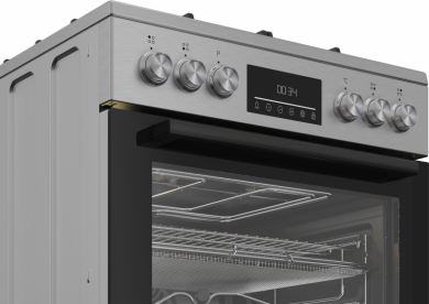  BEKO Cooker | FBMA61330GXDT | Hob type Gas | Oven type Electric | Stainless Steel | Width 60 cm | Grilling | LED | Depth 60 cm | 72 L FBMA61330GXDT