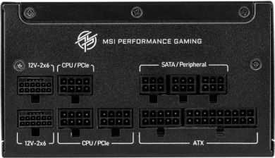 MSI Power Supply MSI MPG A850GS PCIE5 ATX 3.1 850 Watts Efficiency 80 PLUS GOLD PFC Active MPGA850GSPCIE5 MPG A850GS PCIE5 | Elektrika.lv