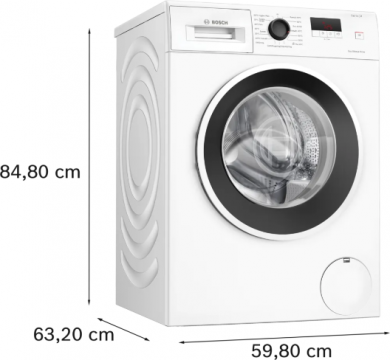 BOSCH Bosch Washing Machine | WGE0240ASN | Energy efficiency class A | Front loading | Washing capacity 7 kg | 1400 RPM | Depth 59 cm | Width 60 cm | Display | LED | Direct drive | White WGE0240ASN