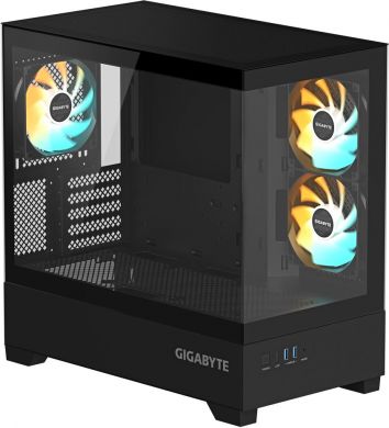 Gigabyte Case GIGABYTE C201 PANORAMIC MidiTower Case product features Rackmountable/Removeable HDD basket/Transparent panel Not included MicroATX MiniITX Colour Black GB-C201P GB-C201P | Elektrika.lv