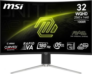 MSI LCD Monitor MSI MAG 325CQRF QD E2 31.5" Gaming/Curved Panel VA 2560x1440 16:9 180 Hz 0.5 ms Colour Black MAG325CQRFQDE2 MAG 325CQRF QD E2 | Elektrika.lv