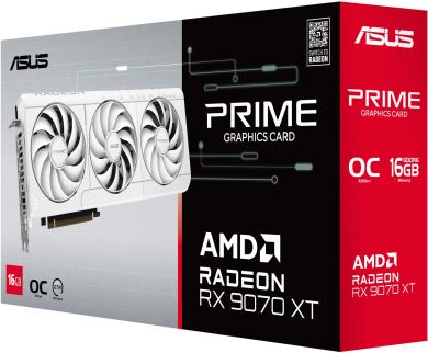 Asus Graphics Card ASUS AMD Radeon RX 9070 XT 2460 MHz 16 GB GDDR6 256 bit PCI Express 5.0 Active PRIME-RX9070XT-O16G-WH PRIME-RX9070XT-O16G- | Elektrika.lv