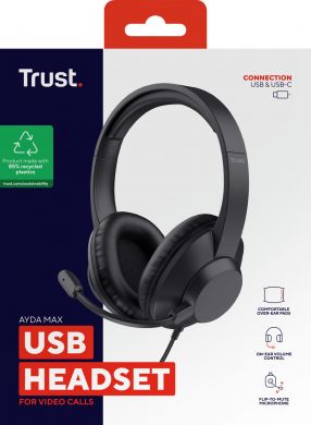 TRUST HEADSET AYDA MAX USB/25461 TRUST 25461 | Elektrika.lv