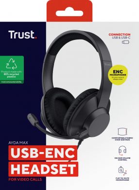 TRUST HEADSET AYDA MAX USB-C/25462 TRUST 25462 | Elektrika.lv