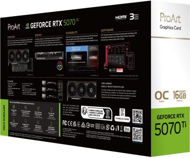 Asus Graphics Card ASUS NVIDIA GeForce RTX 5070 Ti 16 GB GDDR7 256 bit PCI Express 5.0 Active PROART-RTX5070TI-O16G PROART-RTX5070TI-O16 | Elektrika.lv