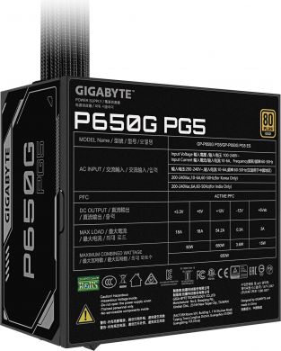 Gigabyte Power Supply GIGABYTE GP-P650G PG5 ATX PC 100 - 240 V 650 W GP-P650GPG5 GP-P650G PG5 | Elektrika.lv