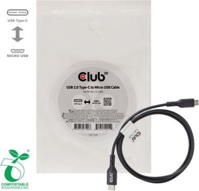  CABLE USB TO MICRO USB 1M/M/M CAC-1526 CLUB3D CAC-1526 | Elektrika.lv